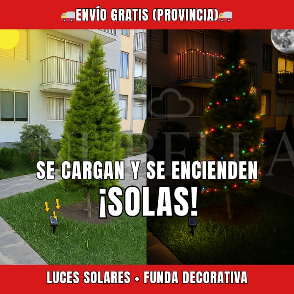 🚦Luces Navideñas panel solar+ funda de regalo🎁