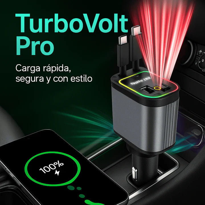 CARGADOR RETRÁCTIL CON PROYECTOR - TURBOVOLT PRO ☄️⚡