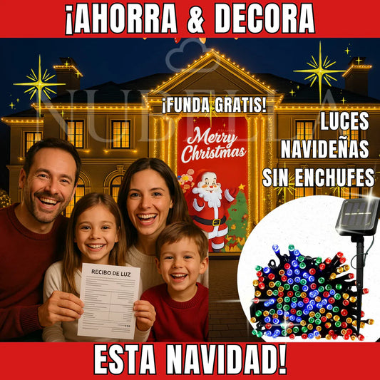 🚦Luces Navideñas panel solar+ funda de regalo🎁