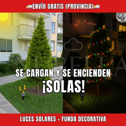 🚦Luces Navideñas panel solar+ funda de regalo🎁